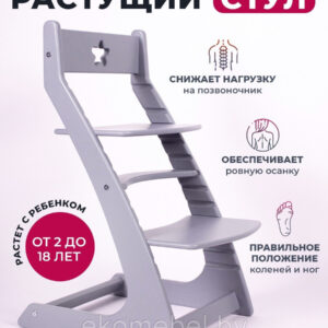 Растущий стул "Ростик" (цвет серый)