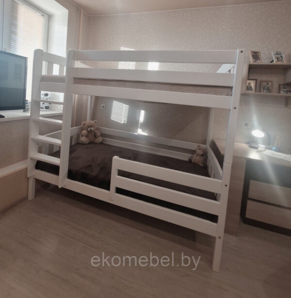 Двухъярусная кровать  "Эрни"  (80х160, 80х180, 80х200, 90х180, 90х200 см) Массив сосны