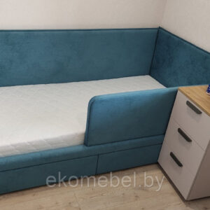 Кровать  "Милка" с ящиками и бортиrом (80х190, 80х200, 90х190, 90х200 см)